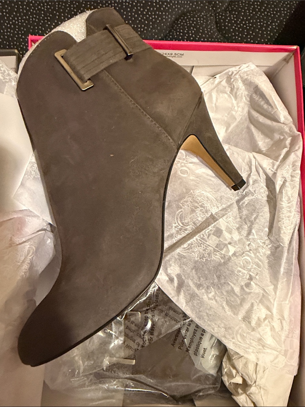 Vince Camuto Dark Slate Suede Ankle Booties
